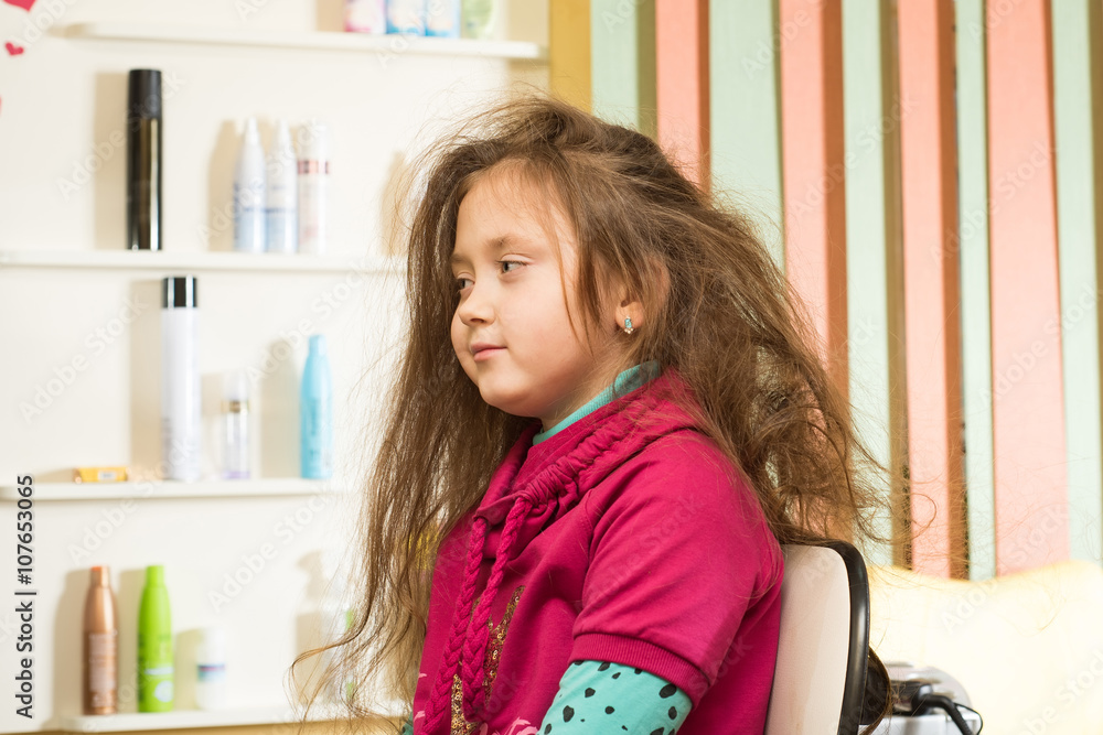 hairdresser makes the hair style girl hairdresser makes the hair style girl