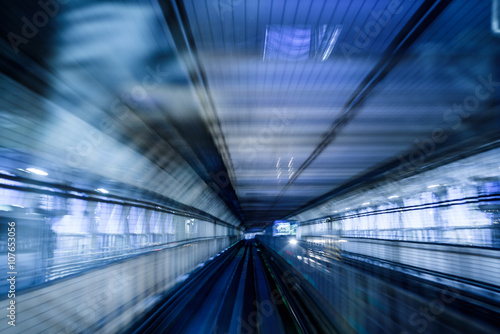 tunnel in tokyo blurred as idea of high speed