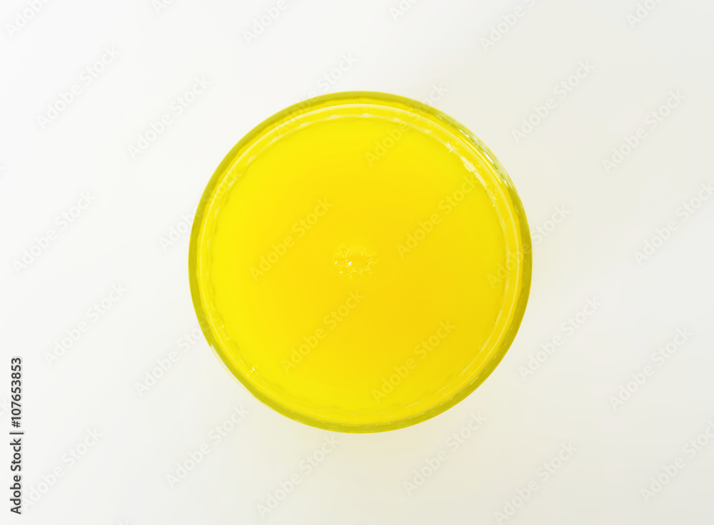 Glass of lemon-flavored drink Glass of lemon-flavored drink