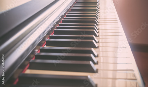 keyboard piano vintage filter effect.