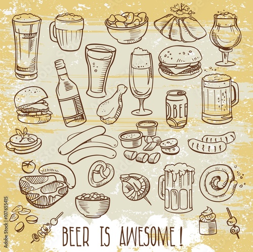 sketchy beer and snacks