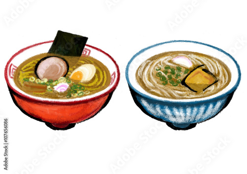 Illustration : ramen and udon