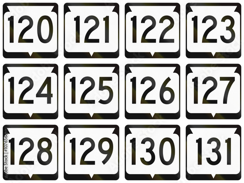 Collection of Wisconsin Route shields used in the USA