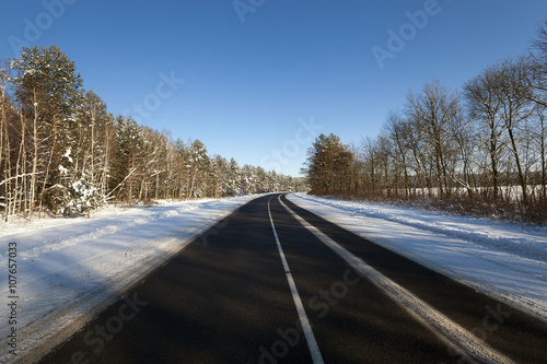 Snow covered road 