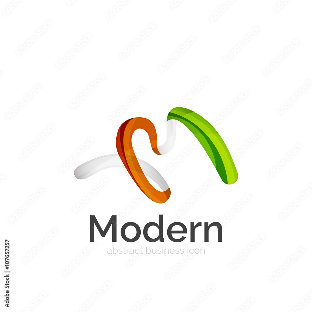 Obraz premium Vector ribbon logo