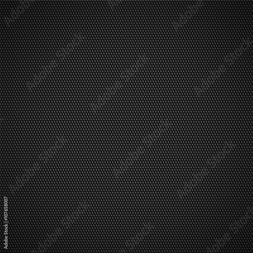 Black Speaker grille of hexagons - background texture