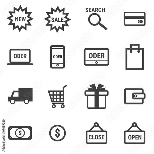 Shopping Icon Set.