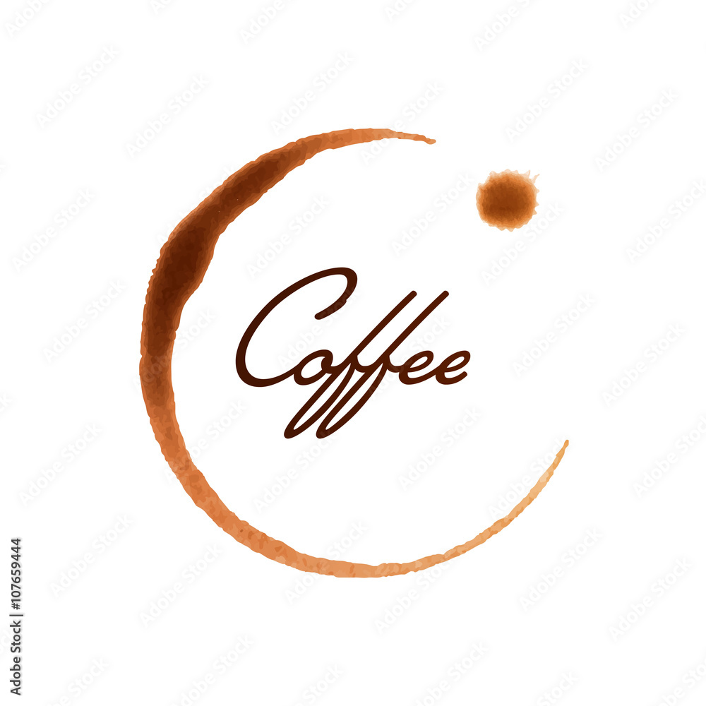 Vector Illustration of a Coffee Cup Stain Vector Illustration of a Coffee Cup Stain