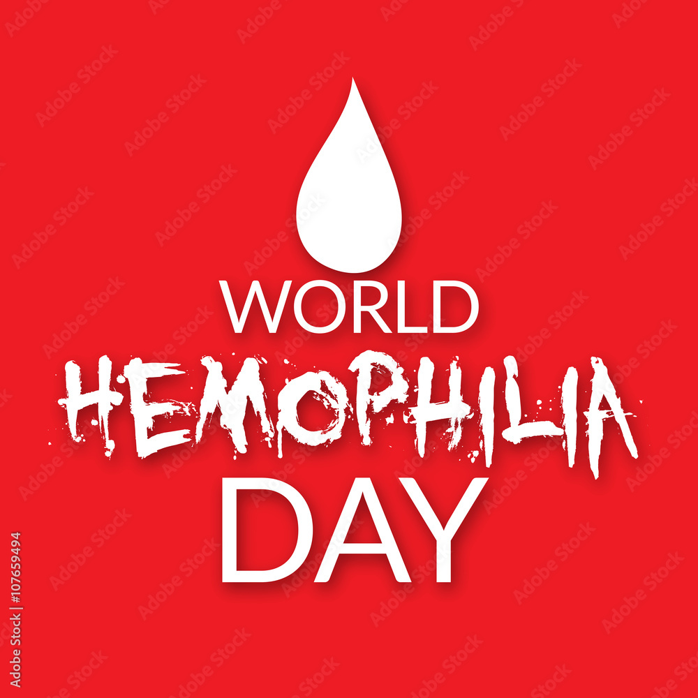 Fototapeta premium Vector illustration of a background for World Hemophilia Day.