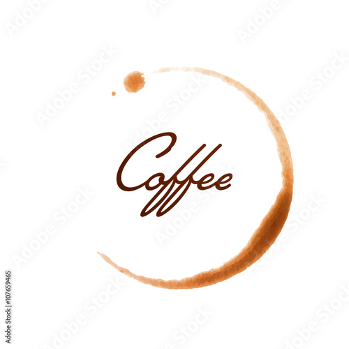 Vector Illustration of a Coffee Cup Stain