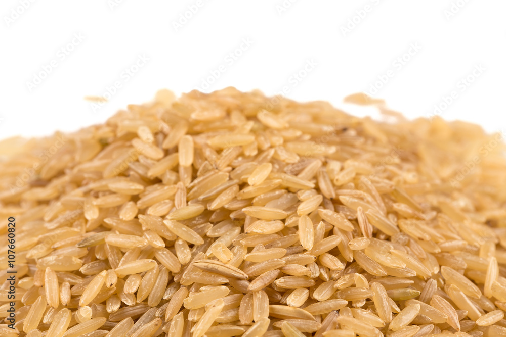 pile of brown rice pile of brown rice