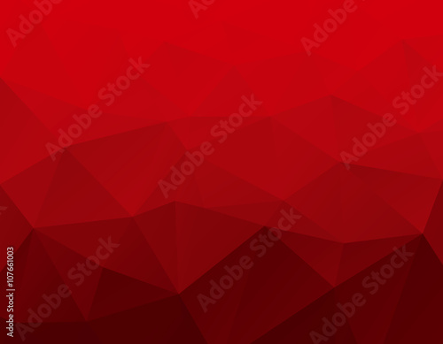 Vector red polygonal background.