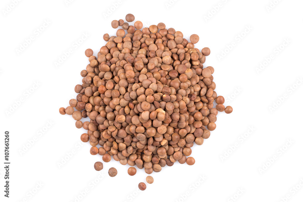 Lentils Isolated on White Background Lentils Isolated on White Background