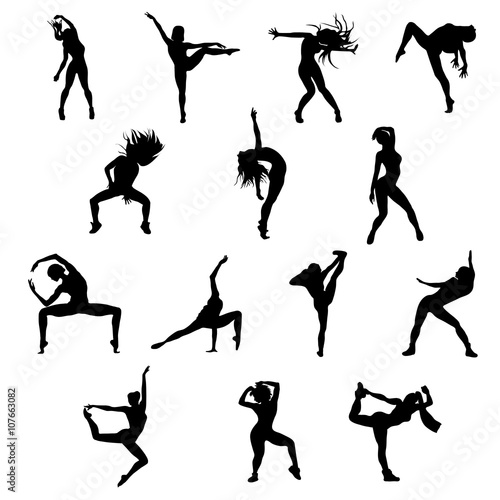 dance silhouettes set