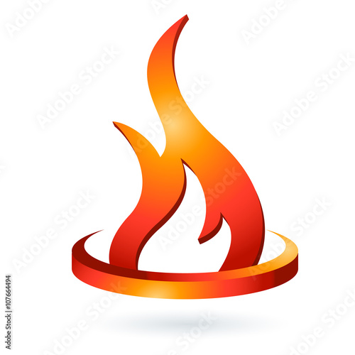 Feuer / Gas im Ring - Zeichen, Symbol
