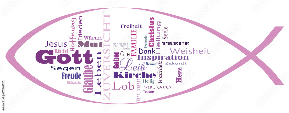 Fischsymbol, Kirche, Gott, Konfirmation, Kommunion, Religion Stock