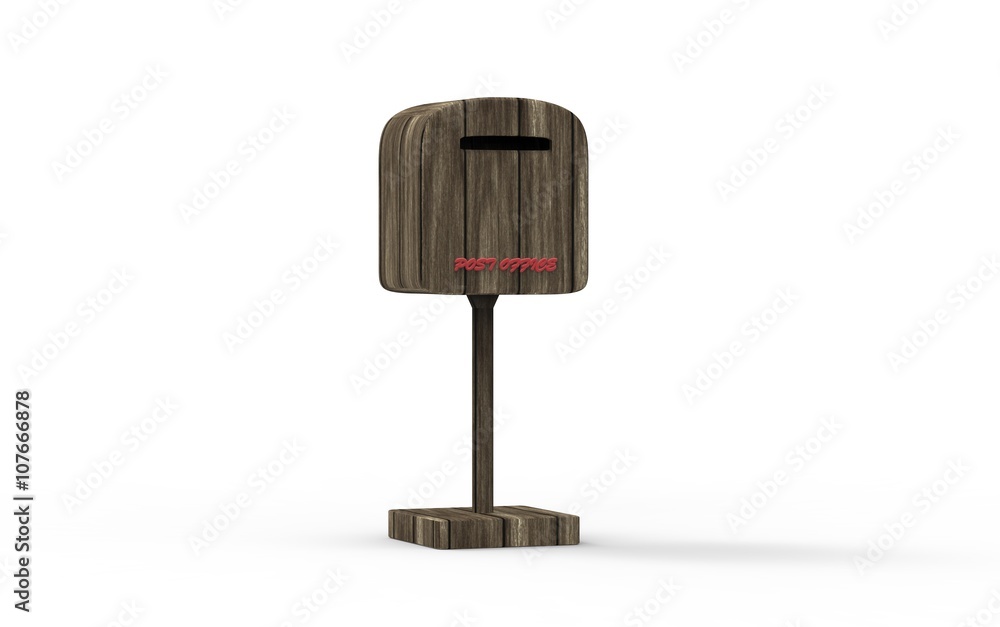 3d rendering nice fasion mailbox islated with white 3d rendering nice fasion mailbox islated with white