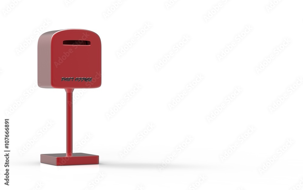 3d rendering nice fasion mailbox islated with white 3d rendering nice fasion mailbox islated with white