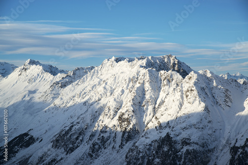 Panorama of the Austrian ski resort of Ischgl. © Ms VectorPlus