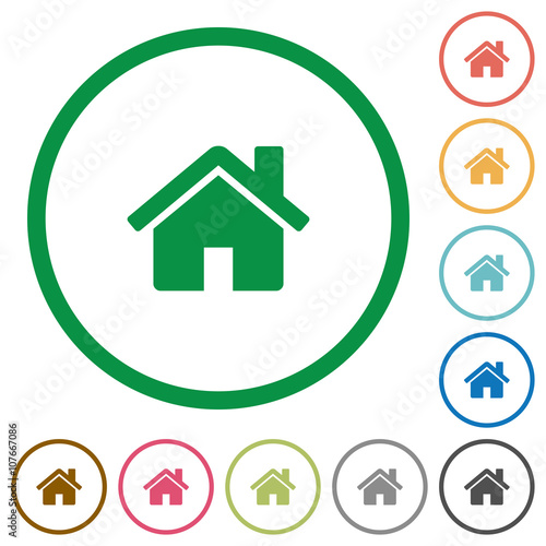 Home outlined flat icons
