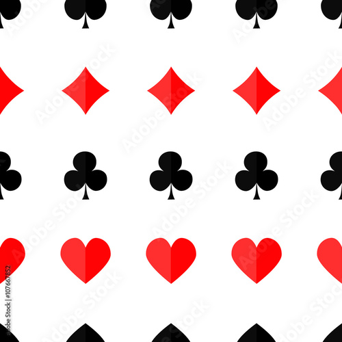 Seamless poker background with suits