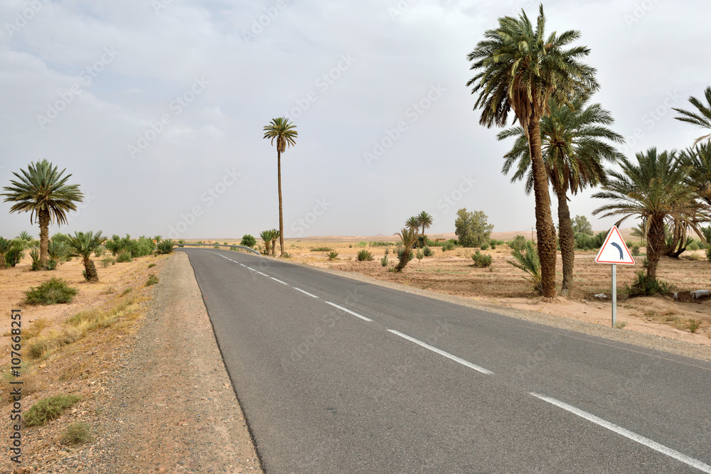 Desert road in Morocco
