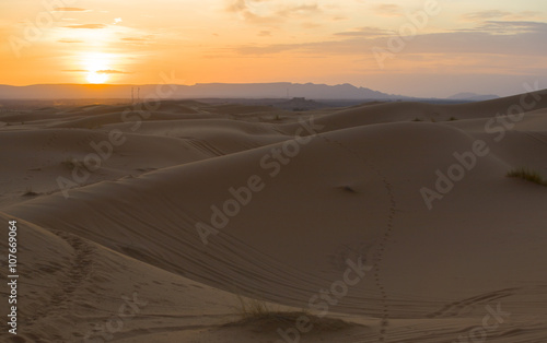 Erg Chebbi dunes at sunset, Morocco