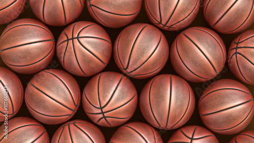 Basketballs background