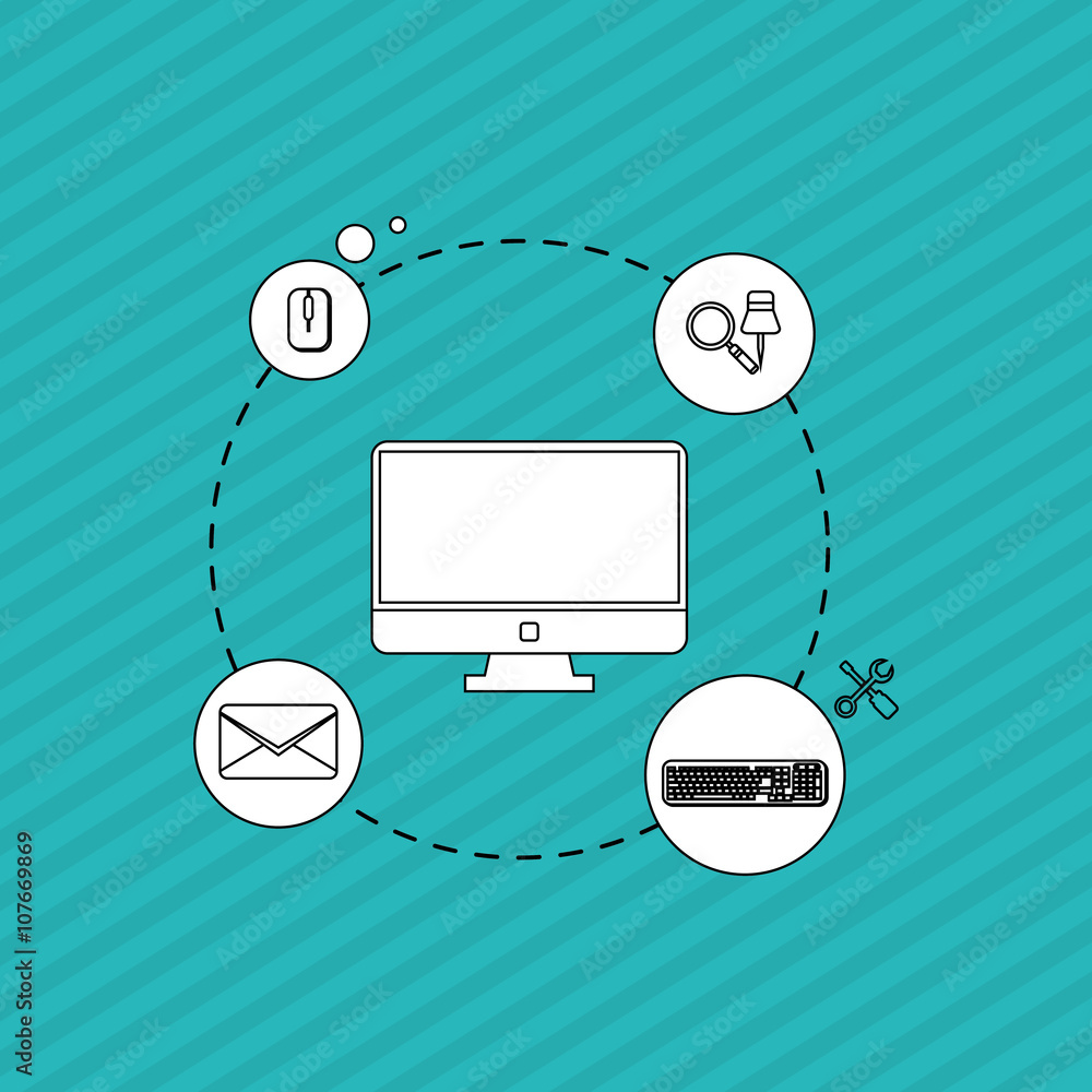 Computer icon design , vector illustration Computer icon design , vector illustration