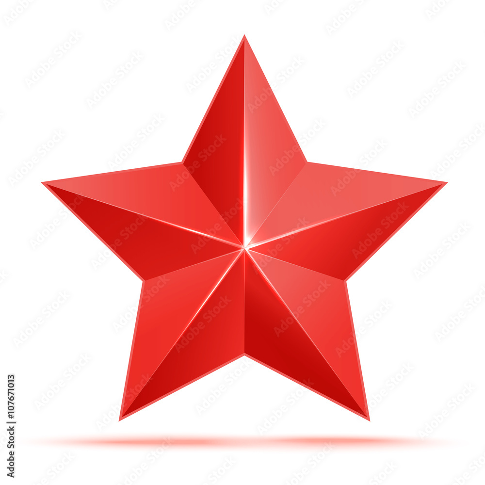 Realistic 3D red star. Award winner. Good job. The best reward. bulk red star. Simple star on a white background. The award for the best choice. Premium class. illustration Realistic 3D red star. Award winner. Good job. The best reward. bulk red star. Simple star on a white background. The award for the best choice. Premium class. illustration