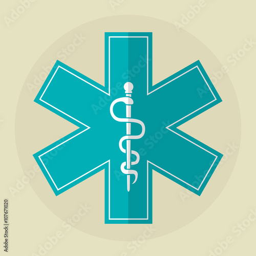 caduceus icon design , vector illustration
