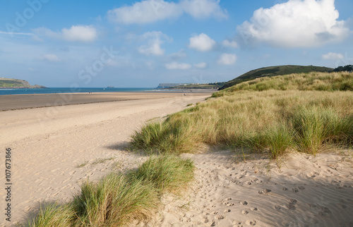 Sand Dunes at Daymer Bay on the Camel Estuary  Cornwall  England
