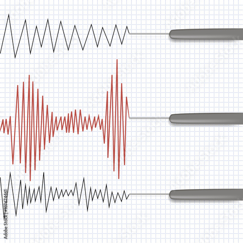 Lie detector test.Vector illustration.
 photo