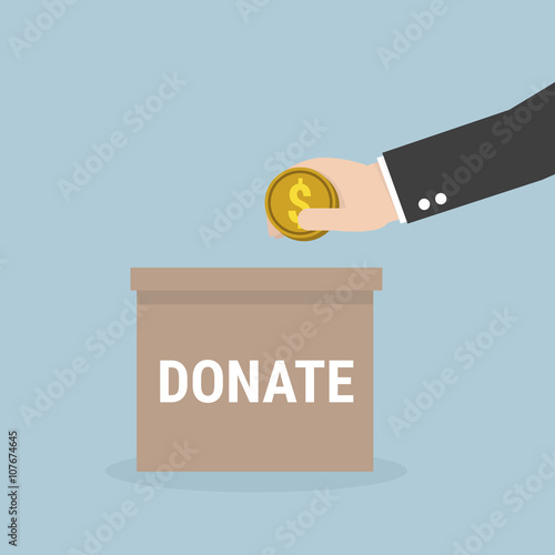 Donate Money. vector. flat design