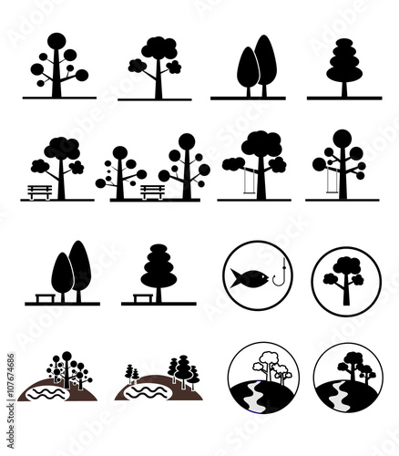 park icon set
