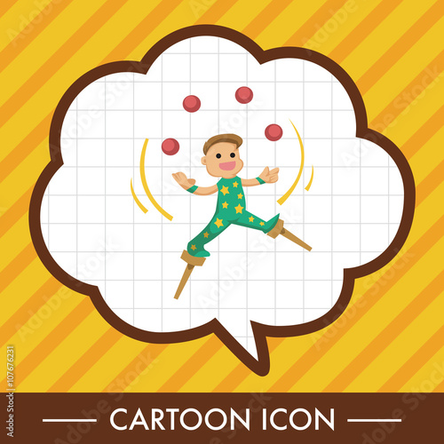 circus theme juggler elements