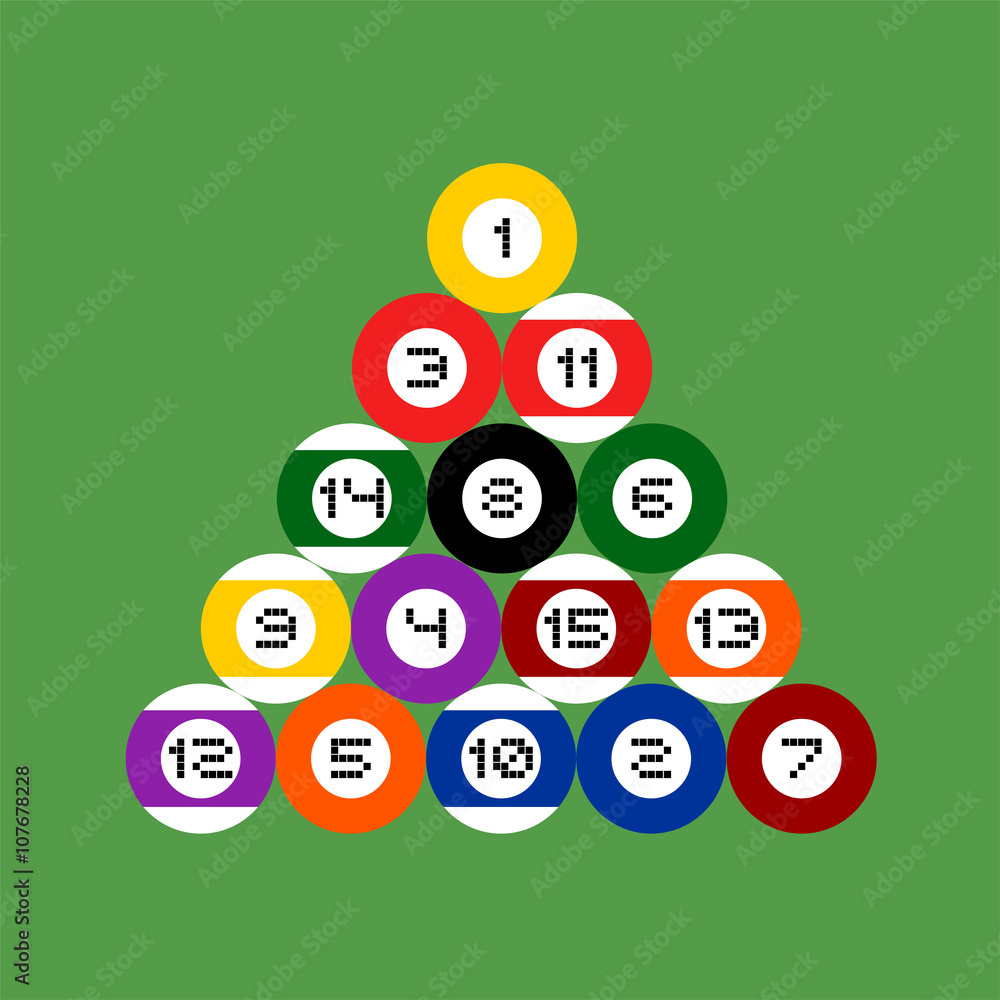 billiards balls Stock Vector Adobe Stock