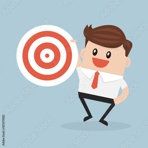 Businessman with big target.