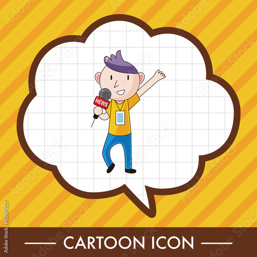 Reporter and photographer theme elements vector,eps