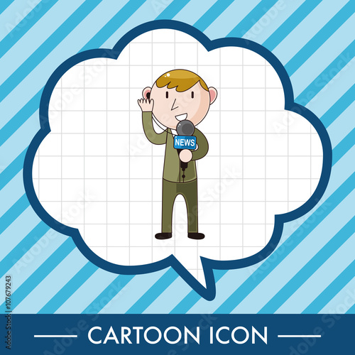 Reporter and photographer theme elements vector,eps