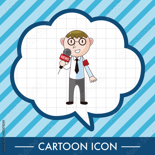 Reporter and photographer theme elements vector,eps