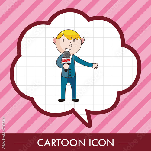 Reporter and photographer theme elements vector,eps