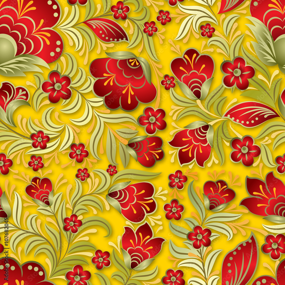 Fototapeta premium abstract summer floral ornament