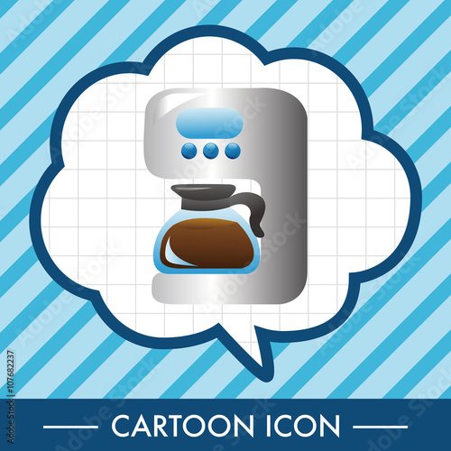 Home appliances theme coffee machine elements