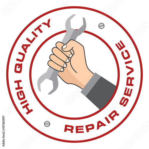 repair service, wrench in hand