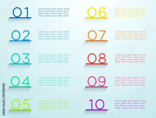 Infographic Steps On Shelves Numbers 1 to 10