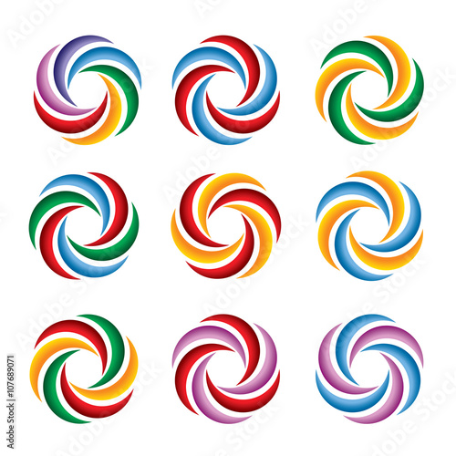 color twirl circles
