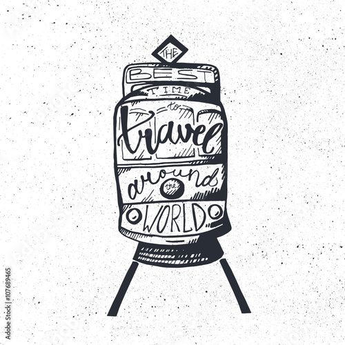 Travel inspirational lettering