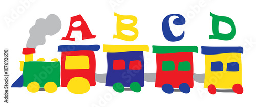 train toy alphabet abcd photo