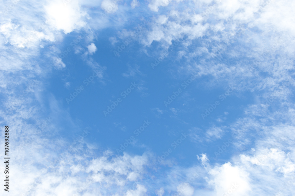 Blue sky and clouds frame Blue sky and clouds frame